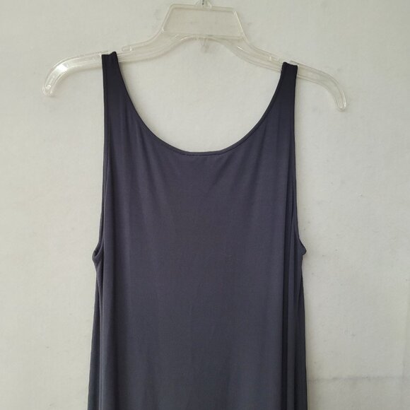 EILEEN FISHER New Organic‎ Rayon Scoop Neck Tank Dress Medium Petite Grey USA - Picture 9 of 14